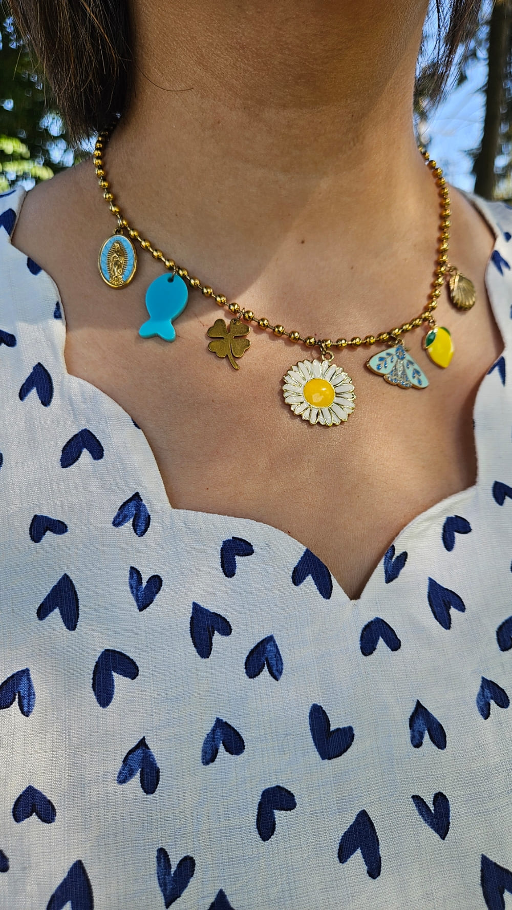Collier breloques Victoire